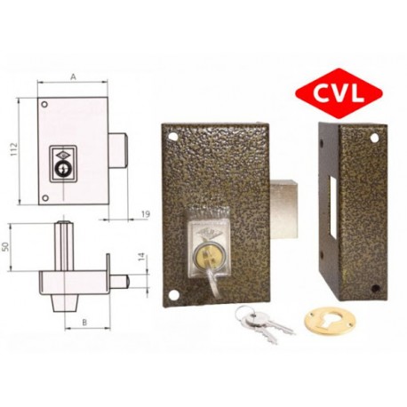 CERRADURA CVL 56-C ESMALTADA