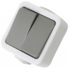 DOBLE INTERRUPTOR ESTANCO IP-44 GRIS
